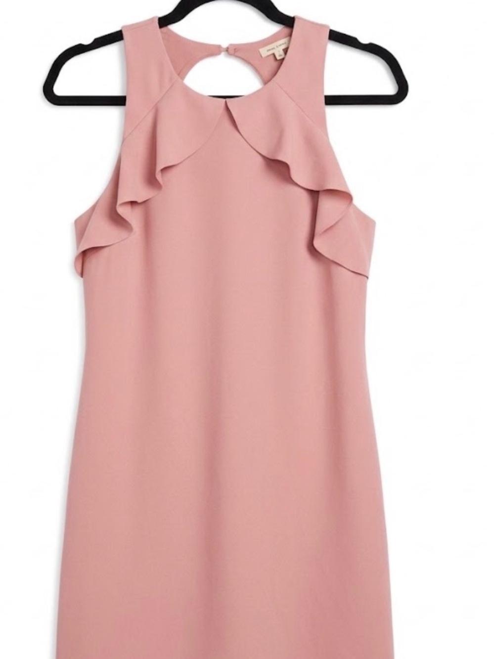 miami Blush Pink Ruffle-Trim Sleeveless Dress